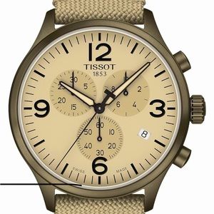 NWT Tissot Mens Chrono XL 316L Stainless Steel case with Khaki PVD for sale